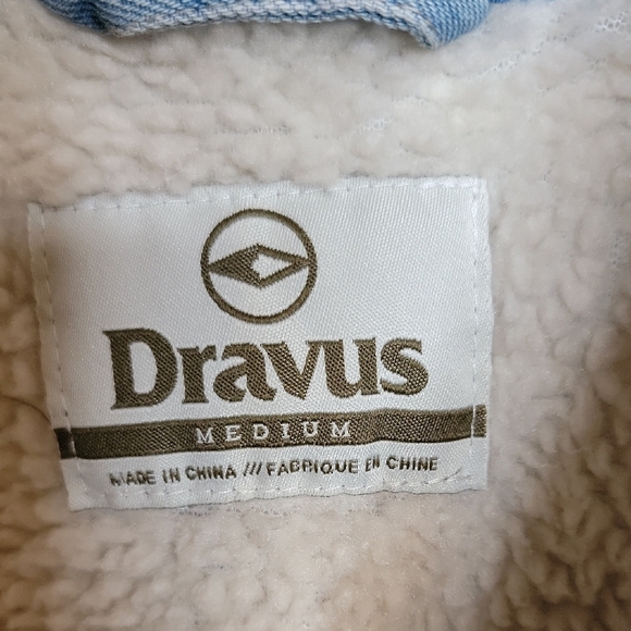 Dravus Light Blue Denim Jacket with Sherpa Lining Size MEDIUM - Picture 2 of 6